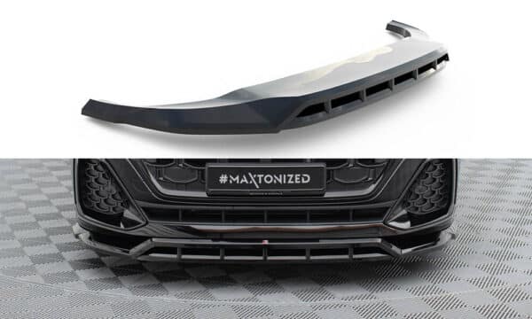 MAXTON DESIGN - Spoiler pod predný nárazník ,AUDI SQ8 / Q8 S-LINE MK1 FACELIFT, Čierny lesk