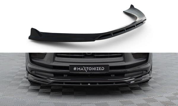 MAXTON DESIGN - Spoiler pod predný nárazník ,PORSCHE MACAN GTS MK1 FACELIFT 2, Čierny lesk