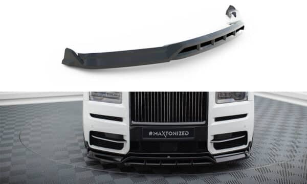 MAXTON DESIGN - Spoiler pod predný nárazník, ROLLS ROYCE CULLINAN, Čierny lesk