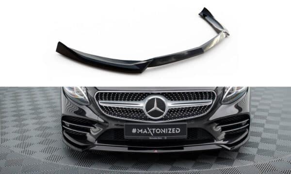 MAXTON DESIGN - Spoiler pod predný narazník V.1, MERCEDES-BENZ S COUPE AMG-LINE C217 FACELIFT, Čierny lesk