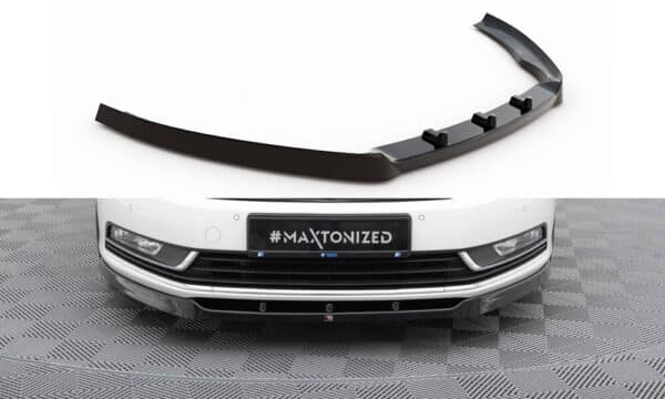 MAXTON DESIGN -Spoiler pod predný nárazník V.1, VOLKSWAGEN PASSAT B7, Čierny lesk