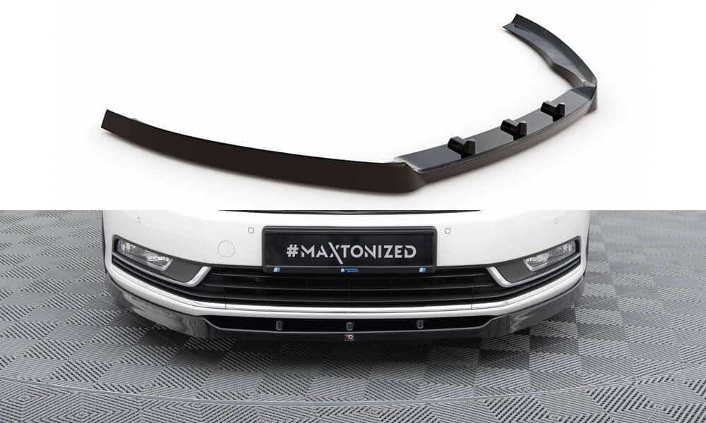 MAXTON DESIGN -Spoiler pod predný nárazník V.1, VOLKSWAGEN PASSAT B7, Čierny lesk