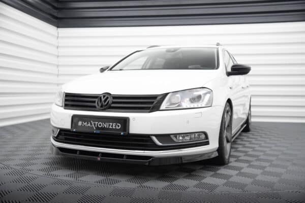 MAXTON DESIGN -Spoiler pod predný nárazník V.1, VOLKSWAGEN PASSAT B7, Čierny lesk – Obrázok 3