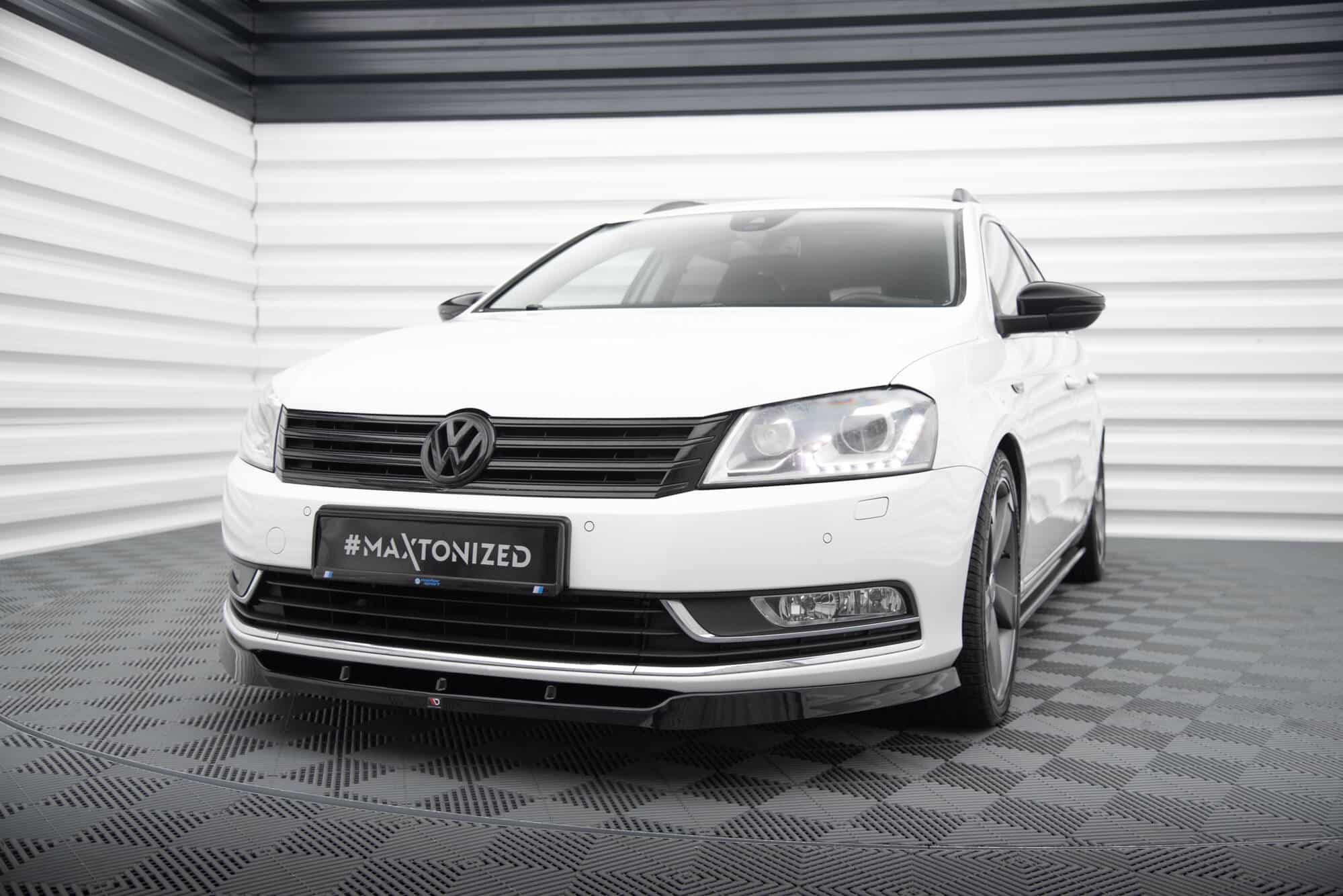 MAXTON DESIGN -Spoiler pod predný nárazník V.1, VOLKSWAGEN PASSAT B7, Čierny lesk – Obrázok 3