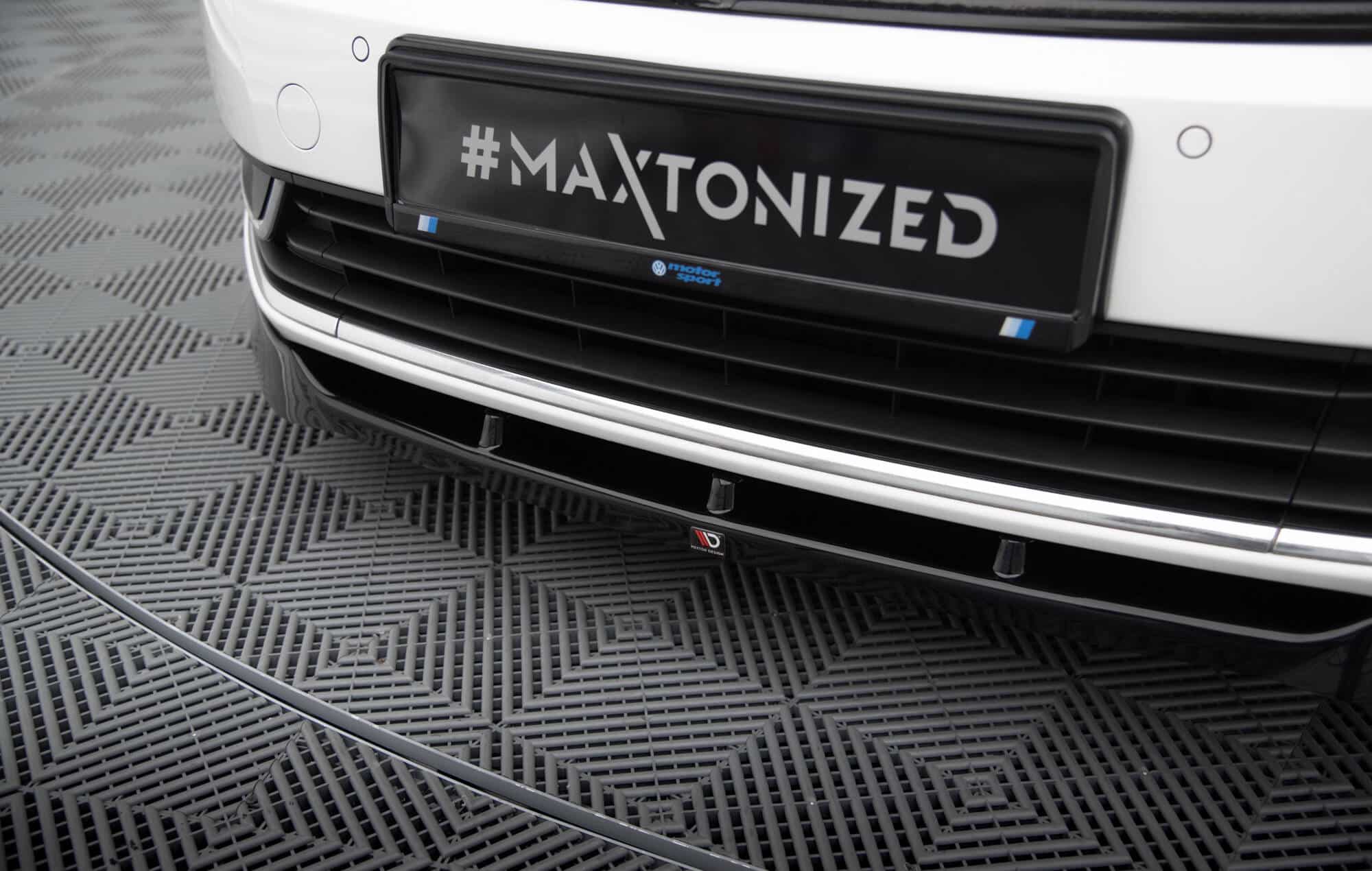 MAXTON DESIGN -Spoiler pod predný nárazník V.1, VOLKSWAGEN PASSAT B7, Čierny lesk – Obrázok 4