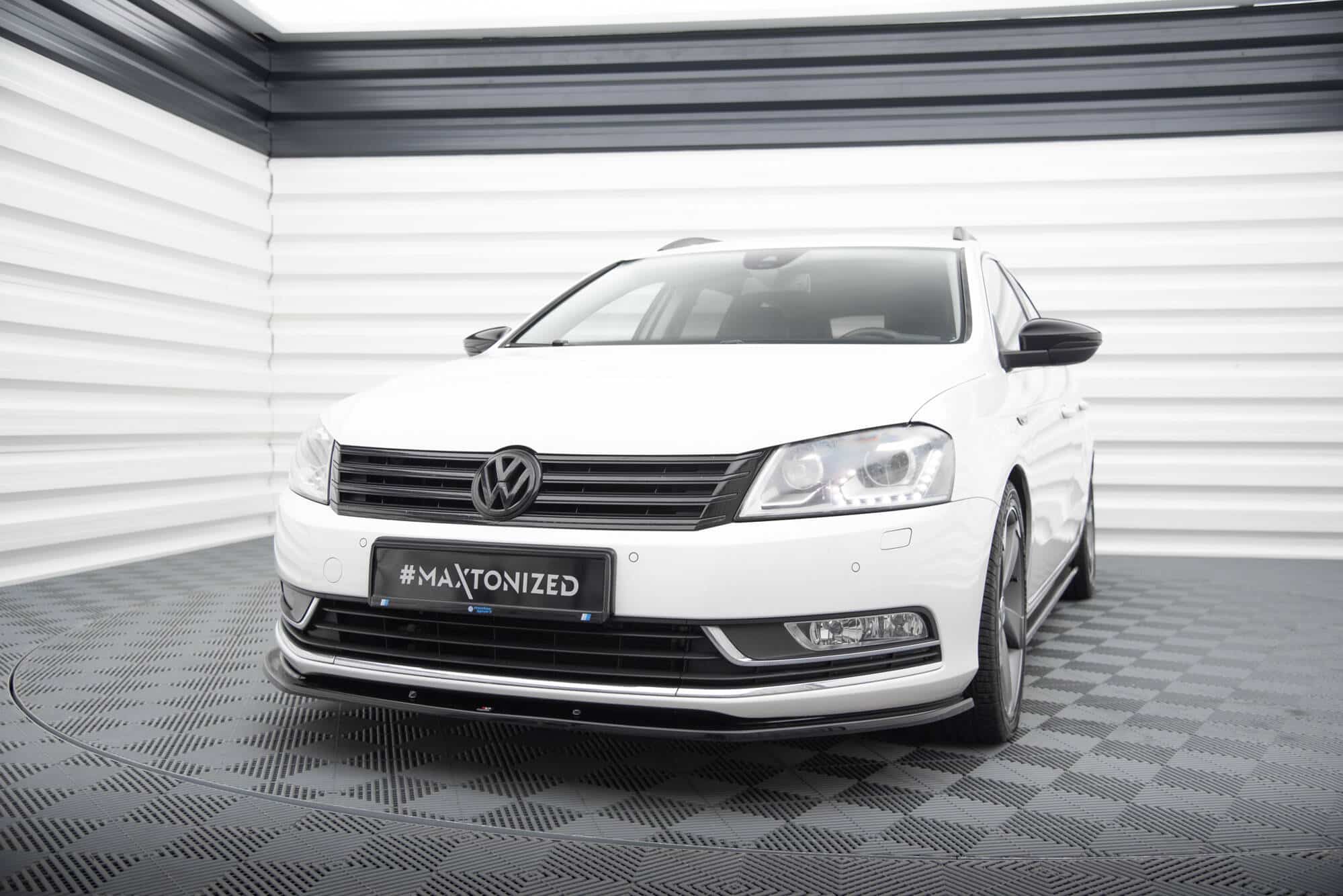 MAXTON DESIGN -Spoiler pod predný nárazník V.2, VOLKSWAGEN PASSAT B7, Čierny lesk – Obrázok 3