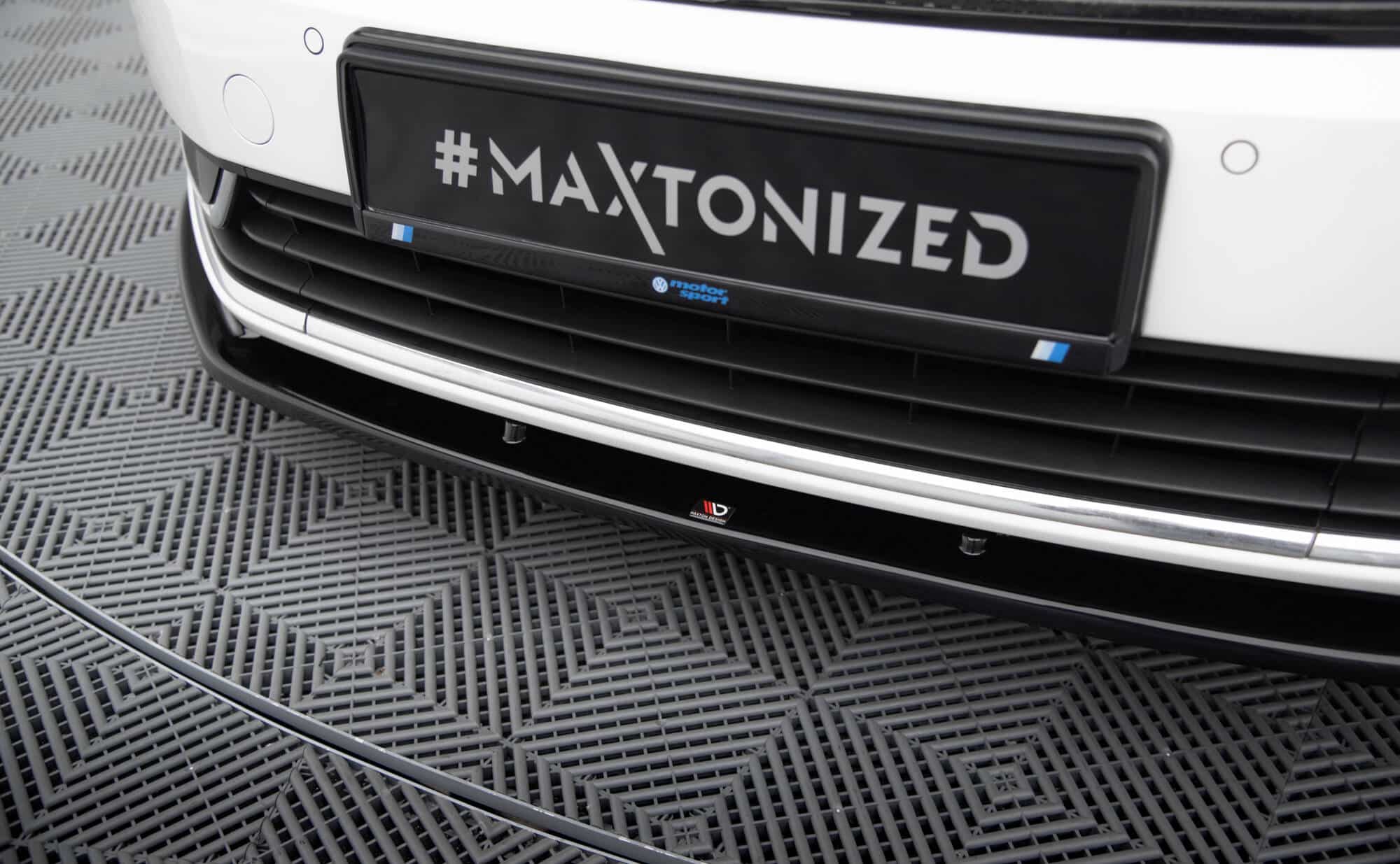 MAXTON DESIGN -Spoiler pod predný nárazník V.2, VOLKSWAGEN PASSAT B7, Čierny lesk – Obrázok 4