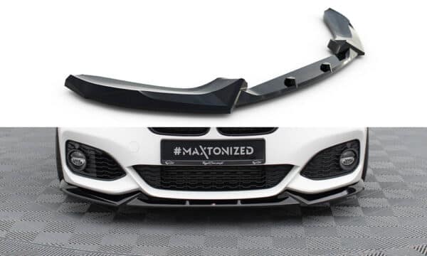 MAXTON DESIGN - Spoiler pod predný nárazník V.5, BMW 1 M-PACK / M140I F20 FACELIFT Čierny lesk