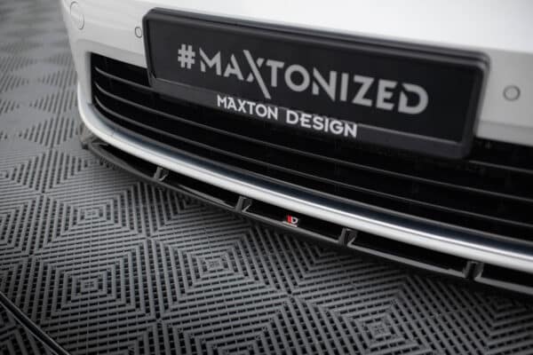MAXTON DESIGN - Spoiler pod predný nárazník V.5 , VOLKSWAGEN GOLF R MK7, Čierny lesk – Obrázok 3
