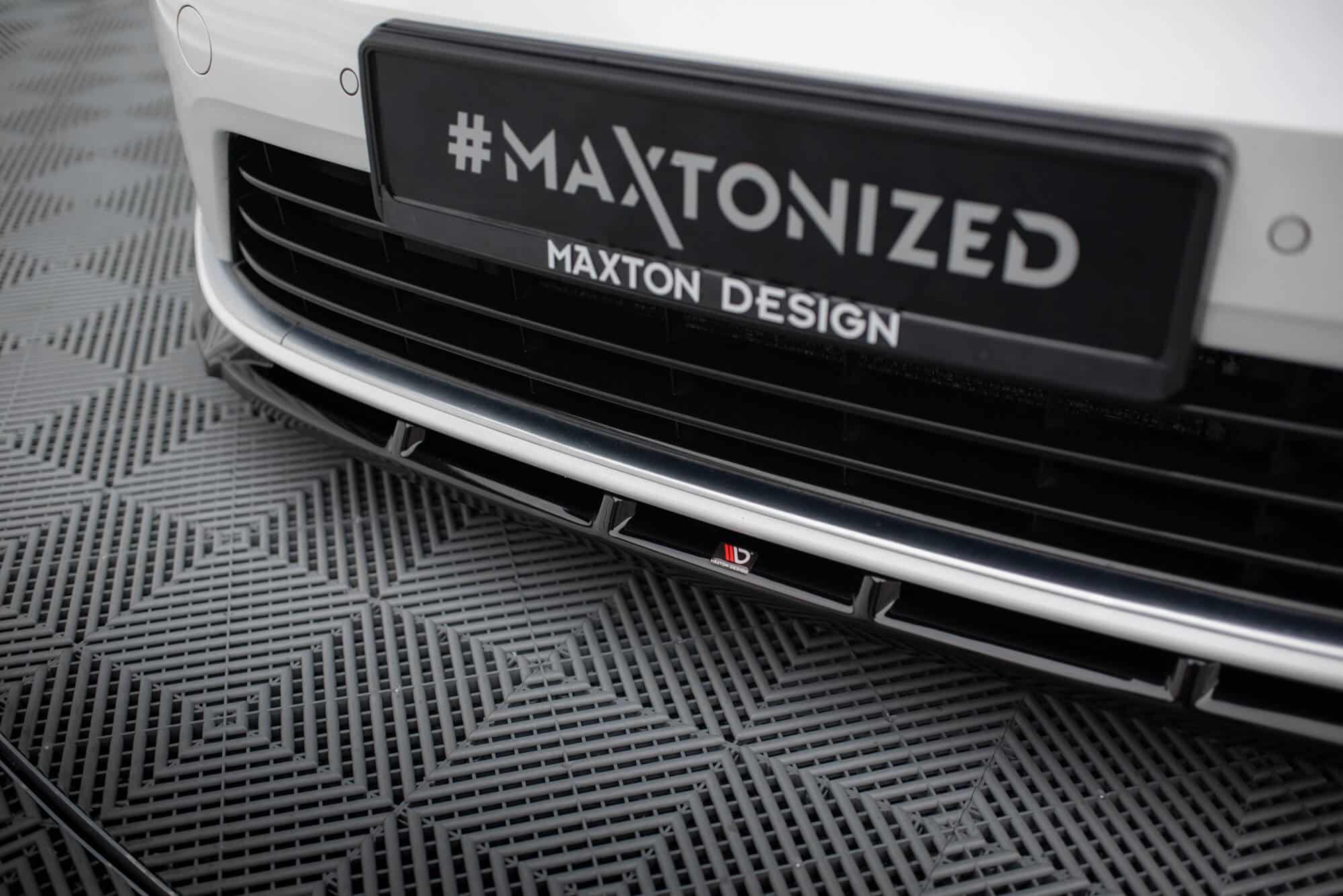 MAXTON DESIGN - Spoiler pod predný nárazník V.5 , VOLKSWAGEN GOLF R MK7, Čierny lesk – Obrázok 3
