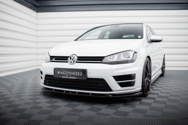 MAXTON DESIGN - Spoiler pod predný nárazník V.5 , VOLKSWAGEN GOLF R MK7, Čierny lesk – Obrázok 4