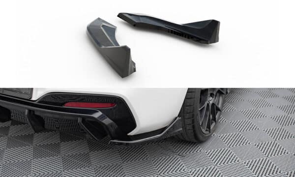 MAXTON DESIGN - Bočné spojlere zadného nárazníka , vhodné pre BMW 1 M-PACK / M140I F20 FACELIFT, Čierny lesk