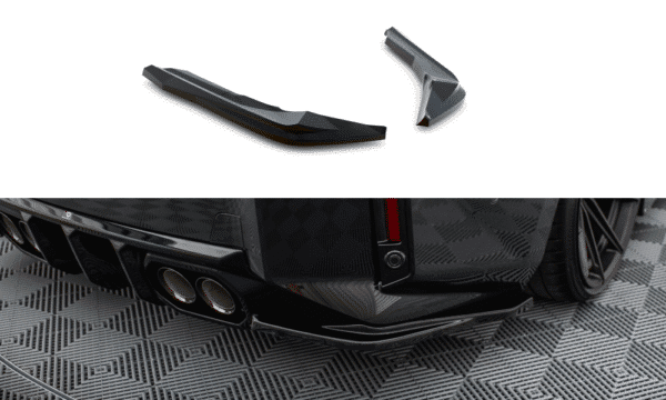 MAXTON DESIGN - Bočné spojlere zadného nárazníka V.5, vhodné pre BMW M2 G87, Čierny lesk