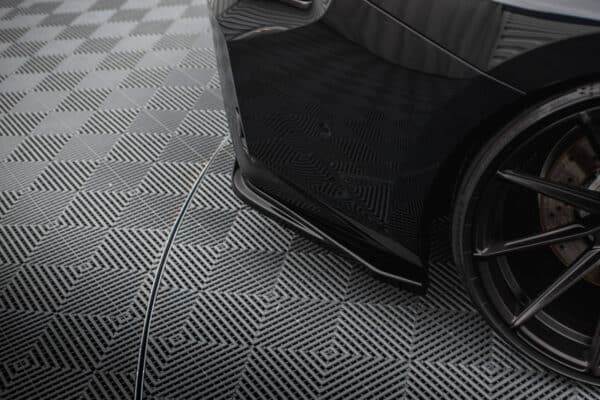 MAXTON DESIGN - Bočné spojlere zadného nárazníka V.5, vhodné pre BMW M2 G87, Čierny lesk – Obrázok 4