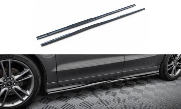 MAXTON DESIGN - Lišty pod bočné prahy, FORD S-MAX ST-LINE MK2, Čierny lesk