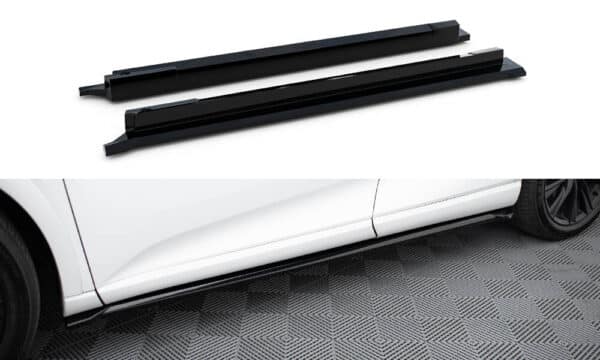 MAXTON DESIGN - Lišty pod bočné prahy, LEXUS RX F-SPORT MK5, Čierny lesk