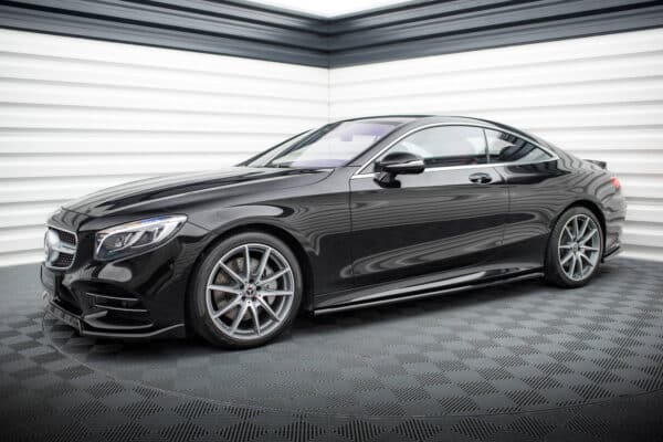 MAXTON DESIGN - Lišty pod bočné prahy, MERCEDES-BENZ S COUPE AMG-LINE C217 FACELIFT, Čierny lesk – Obrázok 3