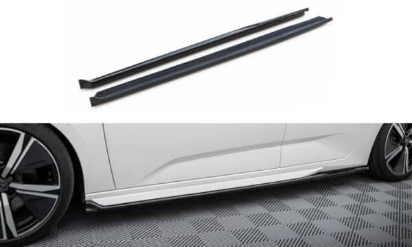 MAXTON DESIGN - Lišty pod bočné prahy , PEUGEOT 308 GT SW MK3, Čierny lesk