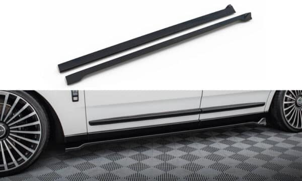 MAXTON DESIGN - Lišty pod bočné prahy, ROLLS ROYCE CULLINAN, Čierny lesk