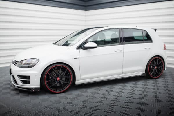 MAXTON DESIGN -Lišty pod bočné prahy V.3 + Splitre , VOLKSWAGEN GOLF R MK7, Čierny lesk – Obrázok 3