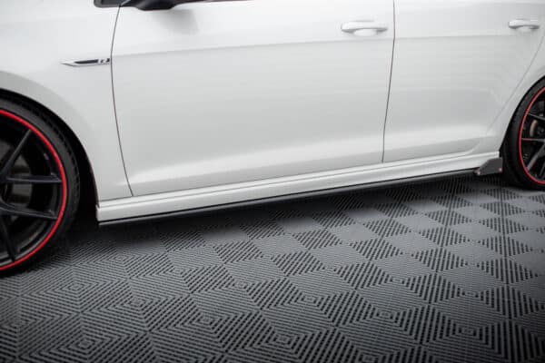 MAXTON DESIGN -Lišty pod bočné prahy V.3 + Splitre , VOLKSWAGEN GOLF R MK7, Čierny lesk – Obrázok 2