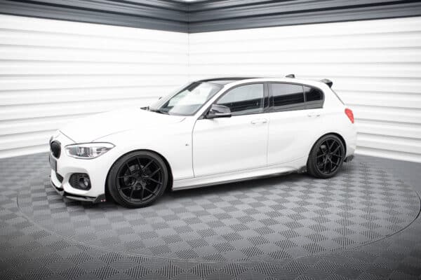 MAXTON DESIGN - Lišty pod bočné prahy V.4 + Splitre , vhodné pre BMW 1 M-PACK / M140I F20 FACELIFT Čierny lesk – Obrázok 3