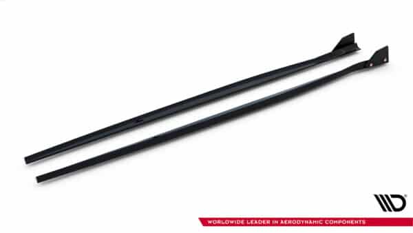 MAXTON DESIGN - Lišty pod bočné prahy V.4 + Splitre , vhodné pre BMW 1 M-PACK / M140I F20 FACELIFT Čierny lesk – Obrázok 5