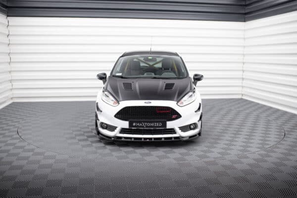 MAXTON DESIGN - Spoiler pod predný nárazník V.6 + Splitre,  FORD FIESTA ST MK7 FACELIFT , Čierny lesk – Obrázok 2