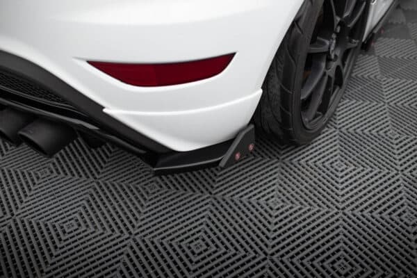 MAXTON DESIGN - Bočné spoiler zadného nárazníka V.3 + Splitre ,  FORD FIESTA ST MK7 FACELIFT , Čierny lesk – Obrázok 3
