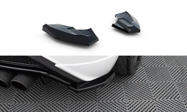 MAXTON DESIGN - Bočné spoiler zadného nárazníka V.3, FORD FIESTA ST MK7 FACELIFT , Čierny lesk