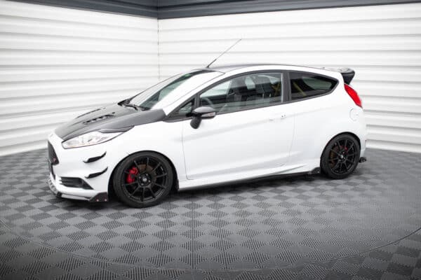 MAXTON DESIGN - Lišty pod bočné prahy V.4 + Splitre,  FORD FIESTA ST / ST-LINE MK7 , Čierny lesk – Obrázok 2