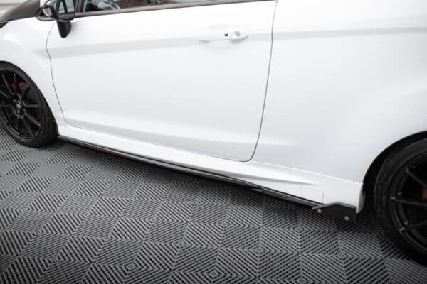 MAXTON DESIGN - Lišty pod bočné prahy V.4 + Splitre,  FORD FIESTA ST / ST-LINE MK7 , Čierny lesk – Obrázok 4