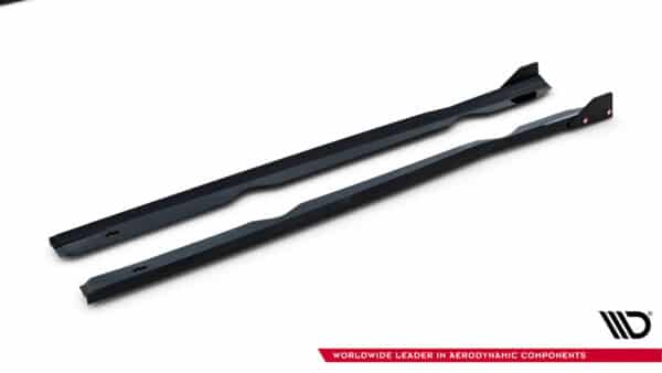 MAXTON DESIGN - Lišty pod bočné prahy V.4 + Splitre,  FORD FIESTA ST / ST-LINE MK7 , Čierny lesk – Obrázok 7