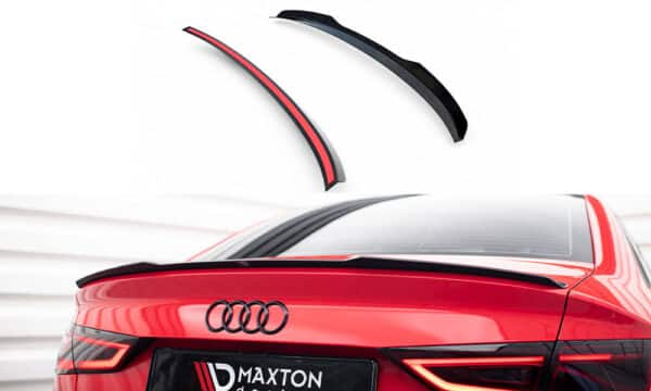 MAXTON DESIGN - Spoiler kufra , AUDI A3 / A3 S-LINE / S3 / RS3 SEDAN 8V , Čierny lesk