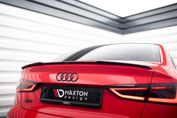 MAXTON DESIGN - Spoiler kufra ,  AUDI A3 / A3 S-LINE / S3 / RS3 SEDAN 8V , Čierny lesk – Obrázok 2