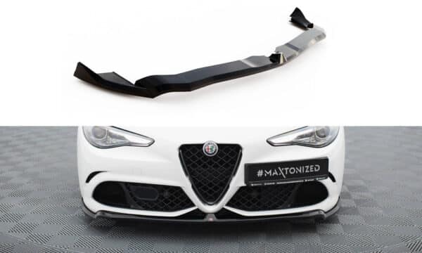 MAXTON DESIGN - Spoiler pod predný nárazník ,ALFA ROMEO GIULIA QUADRIFOGLIO, Čierny lesk