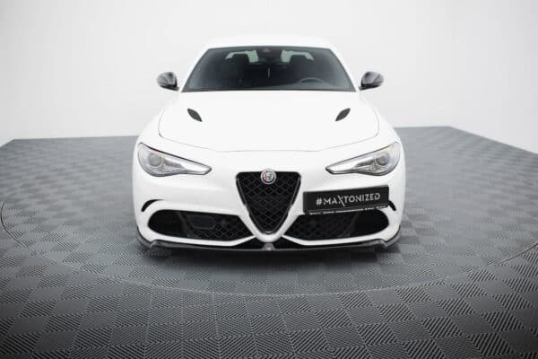 MAXTON DESIGN - Spoiler pod predný nárazník ,ALFA ROMEO GIULIA QUADRIFOGLIO, Čierny lesk – Obrázok 2
