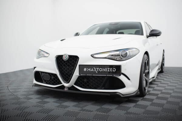 MAXTON DESIGN - Spoiler pod predný nárazník ,ALFA ROMEO GIULIA QUADRIFOGLIO, Čierny lesk – Obrázok 5