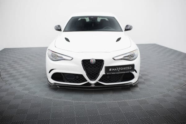 MAXTON DESIGN - Spoiler pod predný nárazník ,ALFA ROMEO GIULIA QUADRIFOGLIO, Čierny lesk – Obrázok 3