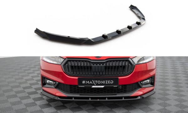 MAXTON DESIGN - Spoiler pod predný nárazník ,SKODA FABIA MK4, Čierny lesk