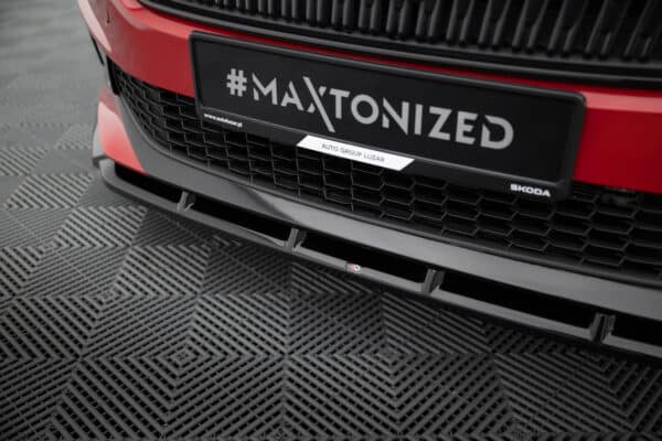 MAXTON DESIGN - Spoiler pod predný nárazník  ,SKODA FABIA MK4, Čierny lesk – Obrázok 4