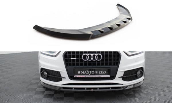 MAXTON DESIGN - Spoiler pod predný nárazník V.1 ,AUDI Q3 S-LINE 8U, Čierny lesk