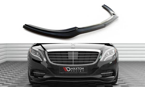 MAXTON DESIGN - Spoiler pod predný nárazník V.1 MERCEDES-BENZ S W222, Čierny lesk