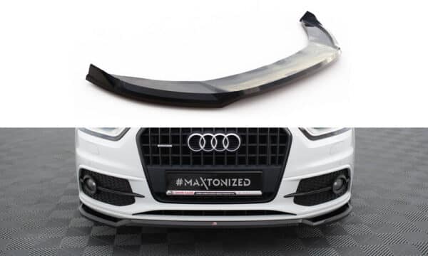 MAXTON DESIGN - Spoiler pod predný nárazník V.2 ,AUDI Q3 S-LINE 8U, Čierny lesk