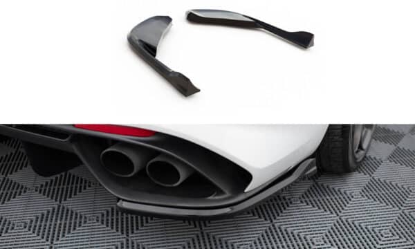 MAXTON DESIGN - Bočné spojlere zadného nárazníka ,ALFA ROMEO GIULIA QUADRIFOGLIO, Čierny lesk