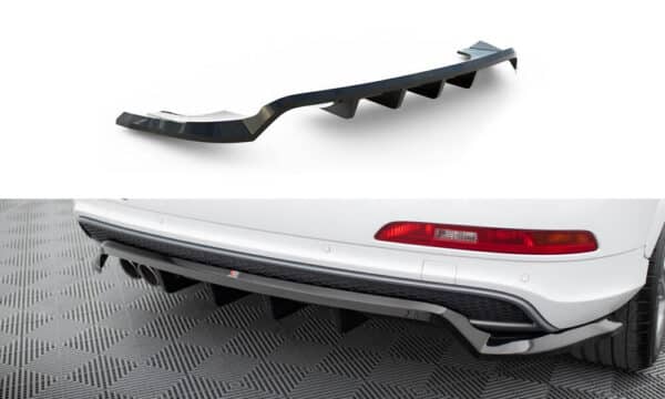 MAXTON DESIGN - Spoiler pod zadný nárazník ,AUDI Q3 S-LINE 8U, Čierny lesk