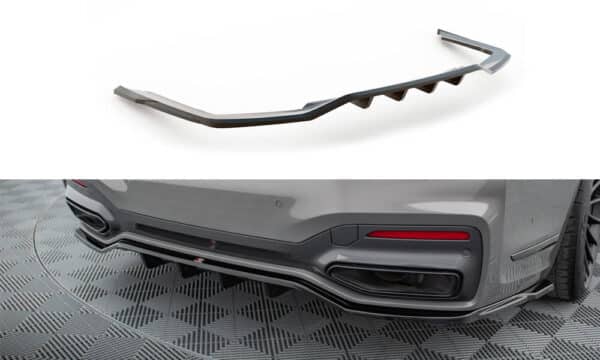 MAXTON DESIGN - Spoiler pod zadný nárazník V.2, vhodné pre BMW 7 G11 M-PACK FACELIFT , Čierny lesk