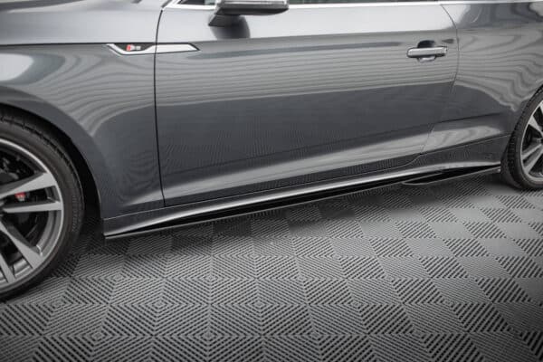 MAXTON DESIGN - Lišty pod bočné prahy, AUDI S5 COUPE / A5 S-LINE COUPE F5 FACELIFT , Čierny lesk – Obrázok 2