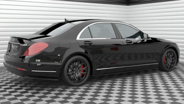 MAXTON DESIGN - Lišty pod bočné prahy ,MERCEDES-BENZ S LONG W222, Čierny lesk – Obrázok 5