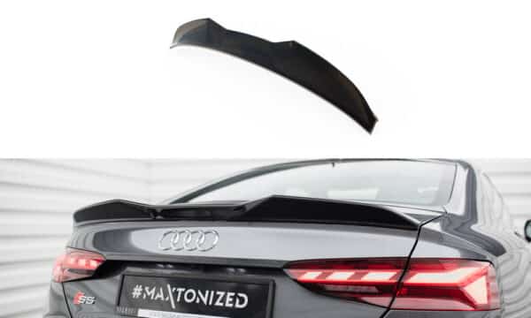 MAXTON DESIGN - Spoiler kufra 3D, AUDI S5 COUPE / A5 S-LINE COUPE F5 FACELIFT , Čierny lesk